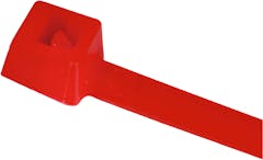 WIRE TIE PLST PLASTIC TONGUE RED   0.10"X4"