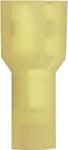 FULLY INS. FEMALE SPADE 1/4" YEL FITS 555.9531