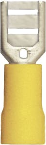 10-12 FEMALE SPADE CONN YELLOW 3/8"(M10)