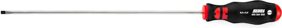 Slotted screwdriver round blade long 1.2X8X300