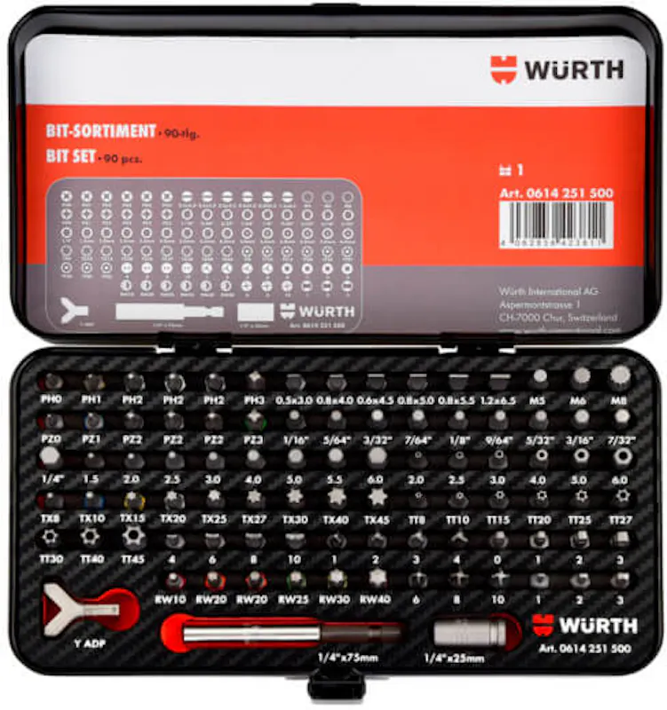 UNIVERSAL BIT SET 90 PIECES 614.251500