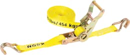 Ratchet Strap with Double J-Hooks 1 in x 15 ft