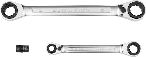 Ratchet double-end box wrench set 3pc (8-19MM)
