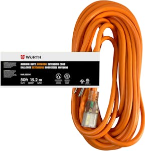 ORANGE MD LIGHTED PLUG EXTENSION CORD 14/3 50'