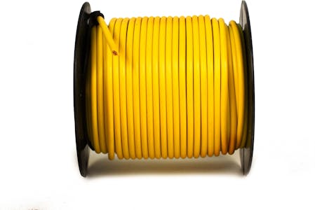 PRI.WIRE PVC COATED 100 FT YELLOW 12 GA