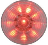 MARKER 2" ROUND 10 DIODE CLR LENS W/ RED*