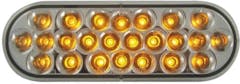 LED LIGHT OVAL 6-1/2" CLEAR/AMBER 24 DIODE