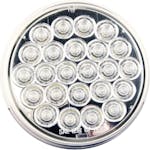 4" ROUND LED BACK UP LAMP 24 DIODE CLEAR WHITE