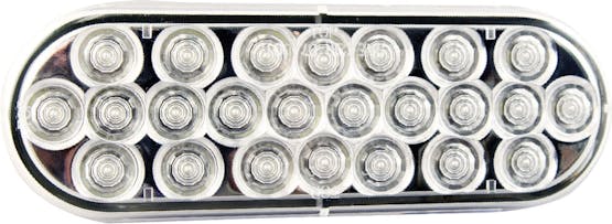 LED LIGHT OVAL 6-1/2" CLEAR 24 DIODE
