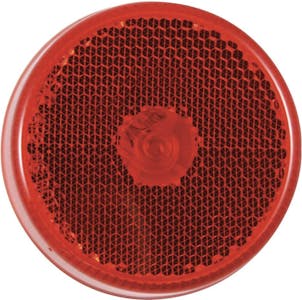 INCANDESCENT ROUND  LAMP W LENS 2.5" RED