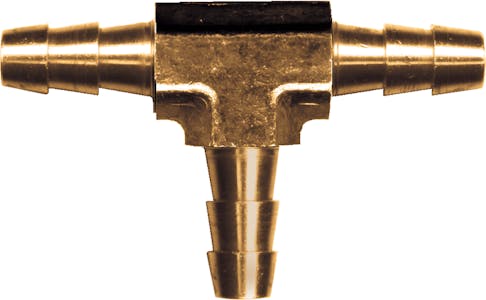 123-6 BRASS TEE ALL ENDS 3/8 HOSE ID