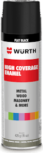 HIGH COVERAGE ENAMEL - FLAT BLACK 425G