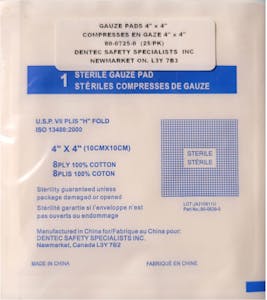 Gauze Pads Sterile 10cm x 10cm (4" x 4") - 25/box