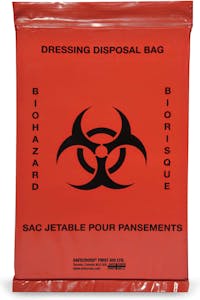INFECTIOUS WASTE BAGS 15.2 X 22.9 CM 100/PK