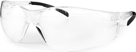FISSION SAFETY GLASSES - BLK TMPL/CLEAR ANTI-FOG LENS