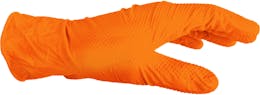 Diamond Grip Textured Orange Nitrile Gloves