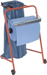 WHEELED RACK FOR CLEANING PAPER
