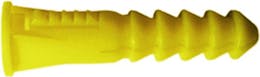 Yellow Ribbed Plastic Wall Anchor