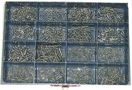 ASST. SHEET METAL SCREW PAN RB 18.8 SS 1300 PCS