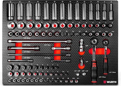 Sys asst 8.4.1- socket wrench 3/8+1/4 inch 91 pcs