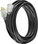 10/3 SJTW Black Extension Cord  Lighted End 50'