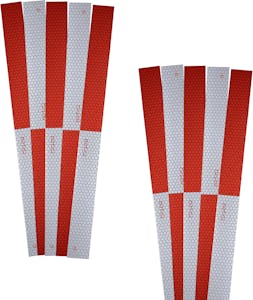 1" Conspicuity Tape (Red/Silver) - Strips