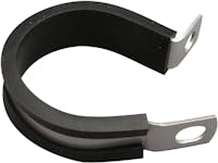 1" 304 SS CLAMP/ VULC RUBBER INSERT 1/4" HOLE